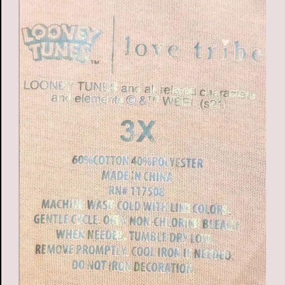 LOONEY TUNES Plus Size Cartoon Character LongSleeve Top - Picture 7 of 10